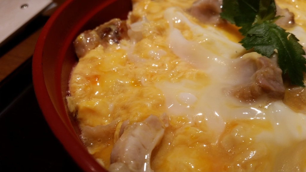 柚子塩親子丼のアップ