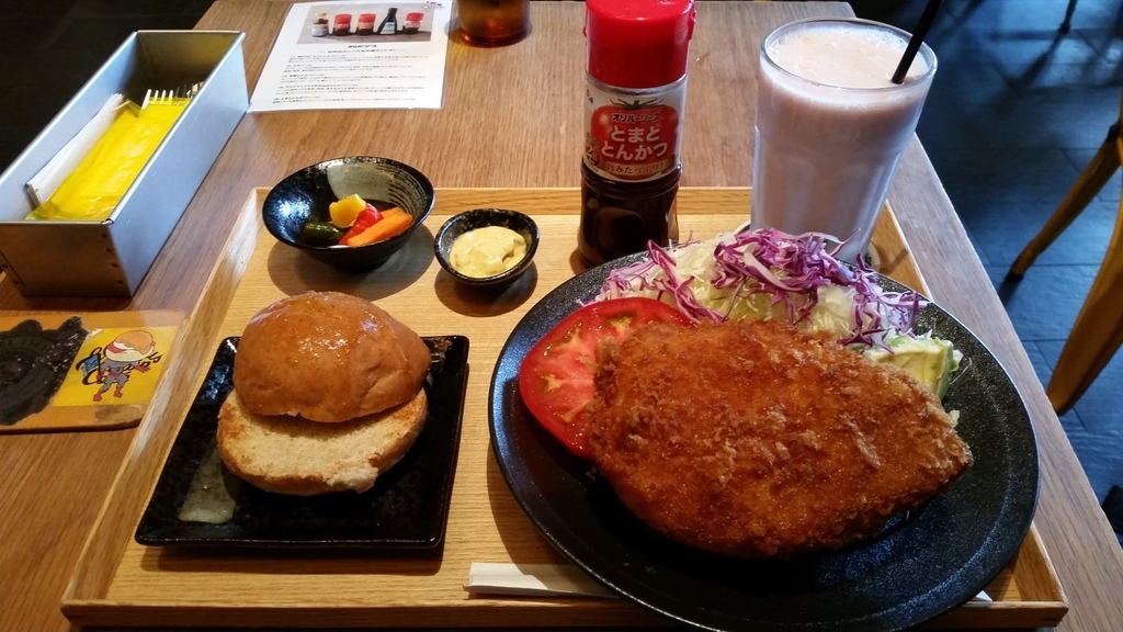 とんかつ定食バーガーW