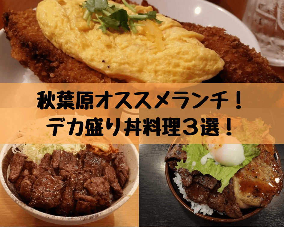 秋葉原のオススメデカ盛り丼料理のアイキャッチ画像