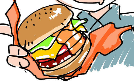 ハンバーガーのイラスト