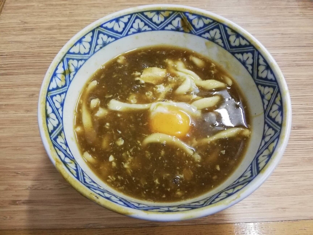 浅草『翁そば』のカレー南蛮うどんの残り半分のカレー