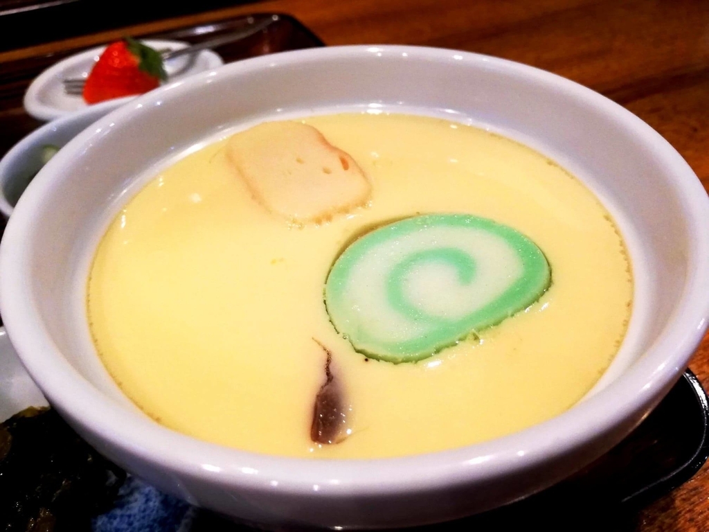 長崎『吉宗本店』の吉宗定食の、茶碗蒸しの写真