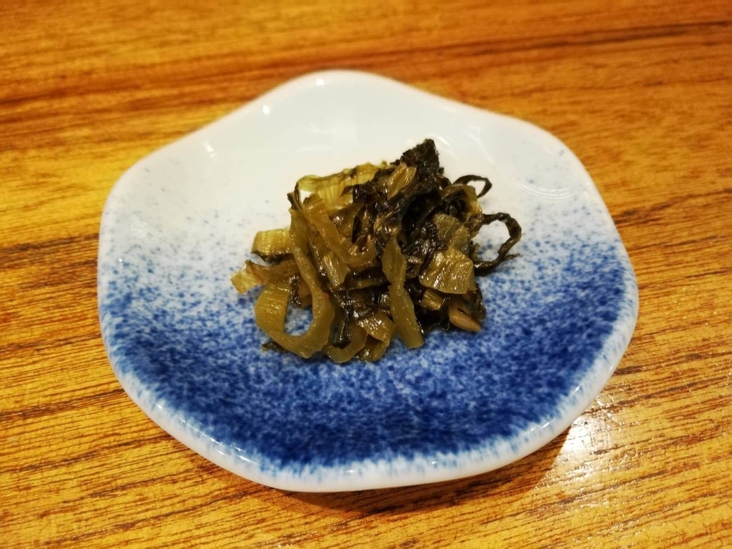 長崎『吉宗本店』の吉宗定食の、漬物の写真