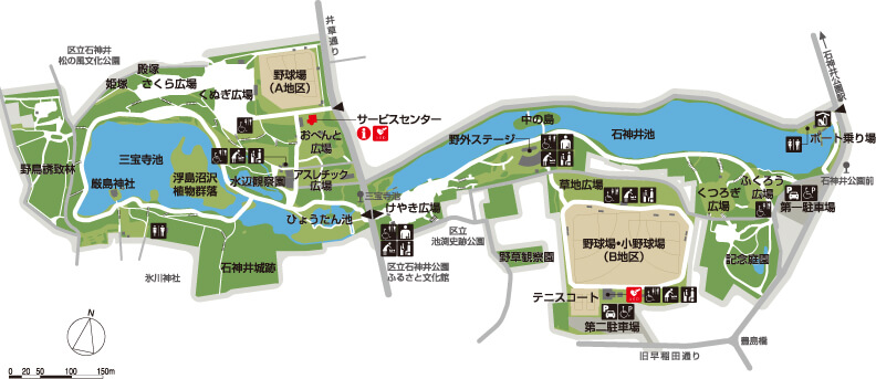 石神井公園のマップ写真