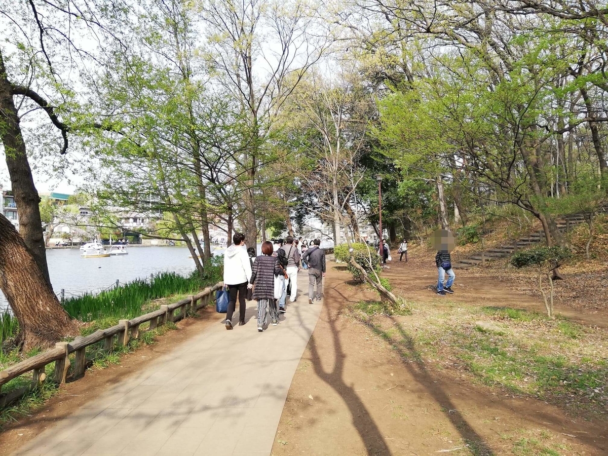 『石神井公園』の石神井池沿い通路の写真