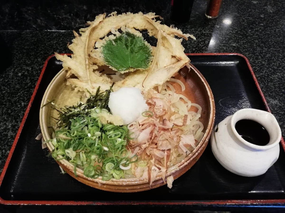 高田馬場『大地のうどん』のごぼうおろしぶっかけの写真