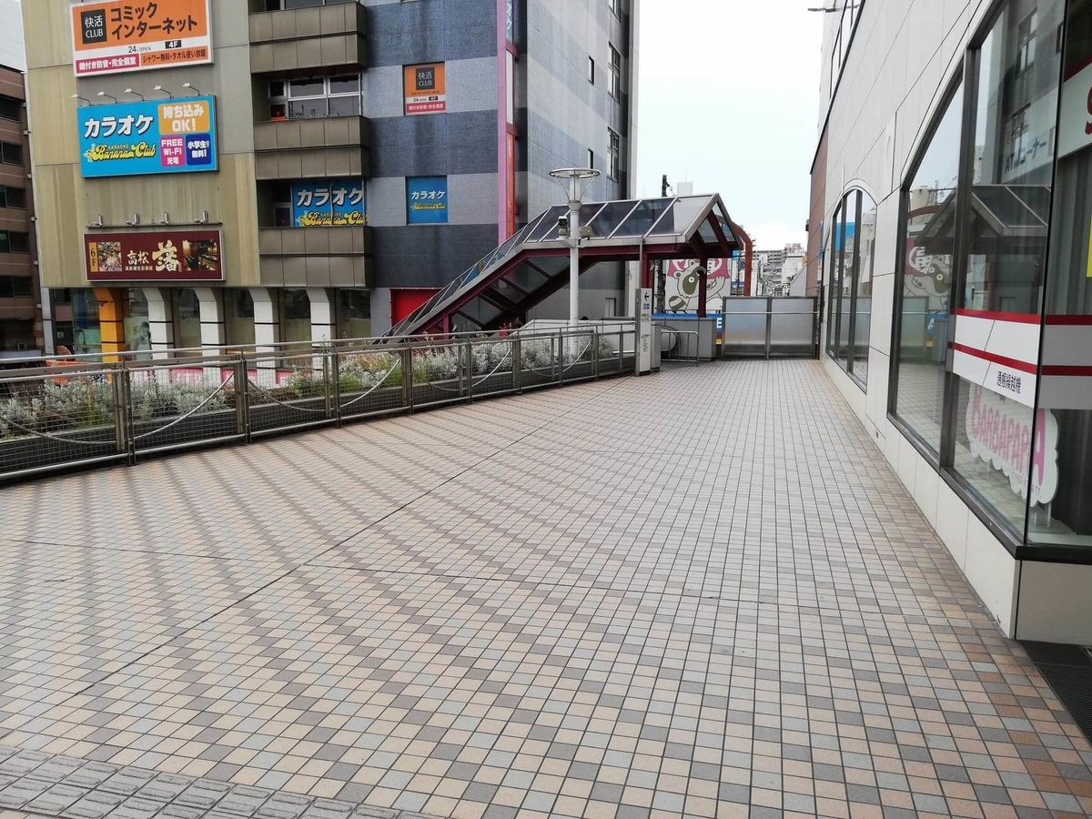 瓦町駅から香川県高松市『洋食おなじみ』へのアクセス写真③