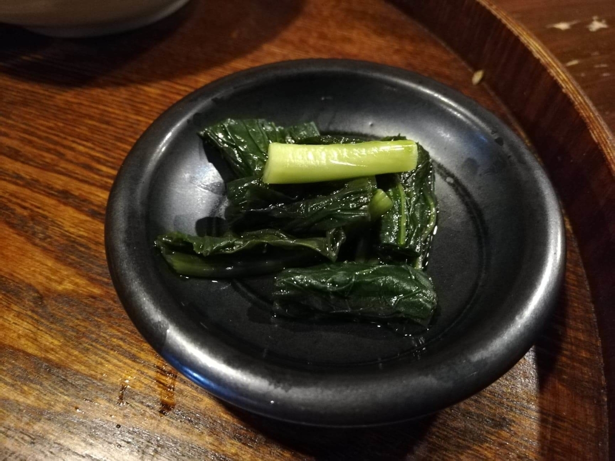 長野県松本市中町通り『食い飲み屋 BUN』のおひたしの写真