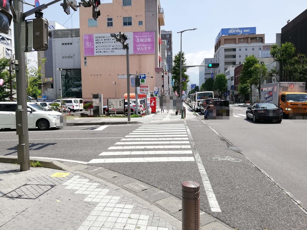 松本駅から、長野県松本市さくら料亭（馬肉料理）『新三よし』への行き方写真⑦