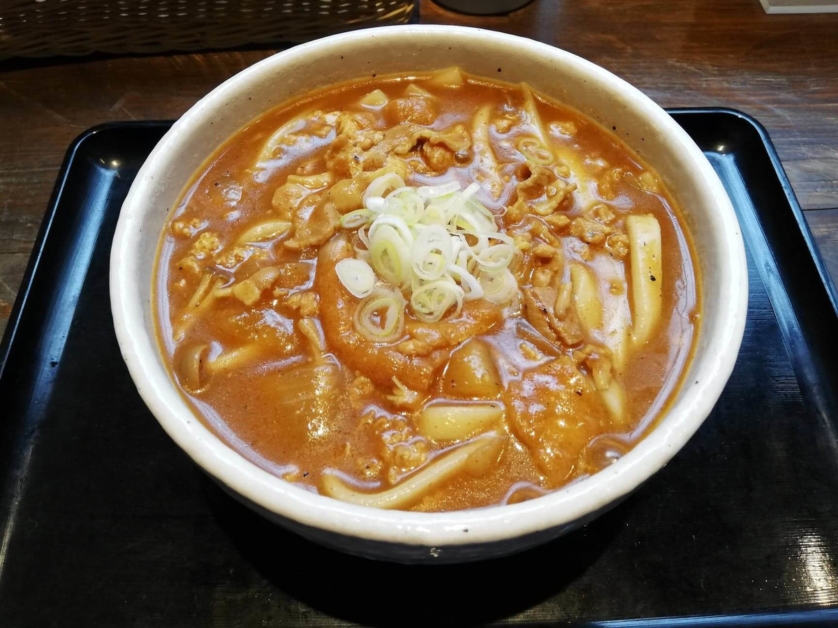 池袋『カレーうどん ひかり TOKYO』のひかりカレーうどんのアップ写真