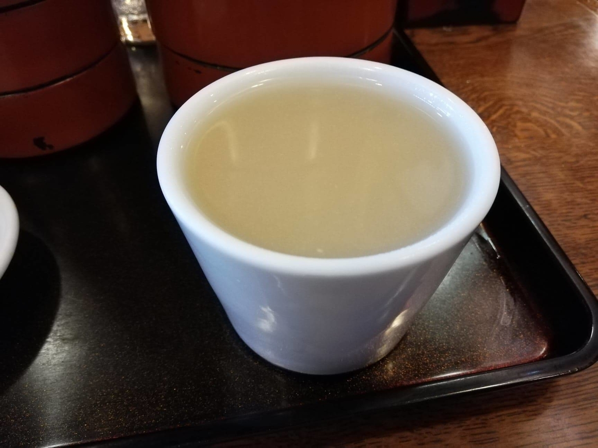 本川越『茶そば寿庵蔵のまち店』の蕎麦湯の写真②