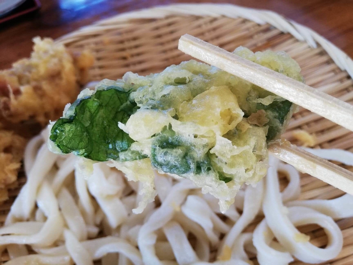 鶴ヶ島（川越）『田舎打ち麺蔵』の、天ぷらの写真