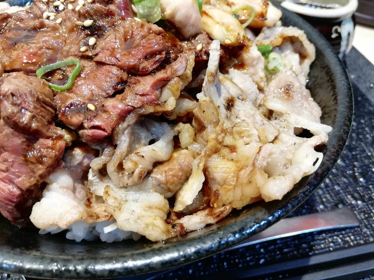 池袋『肉劇場』の大劇場丼のアップ写真